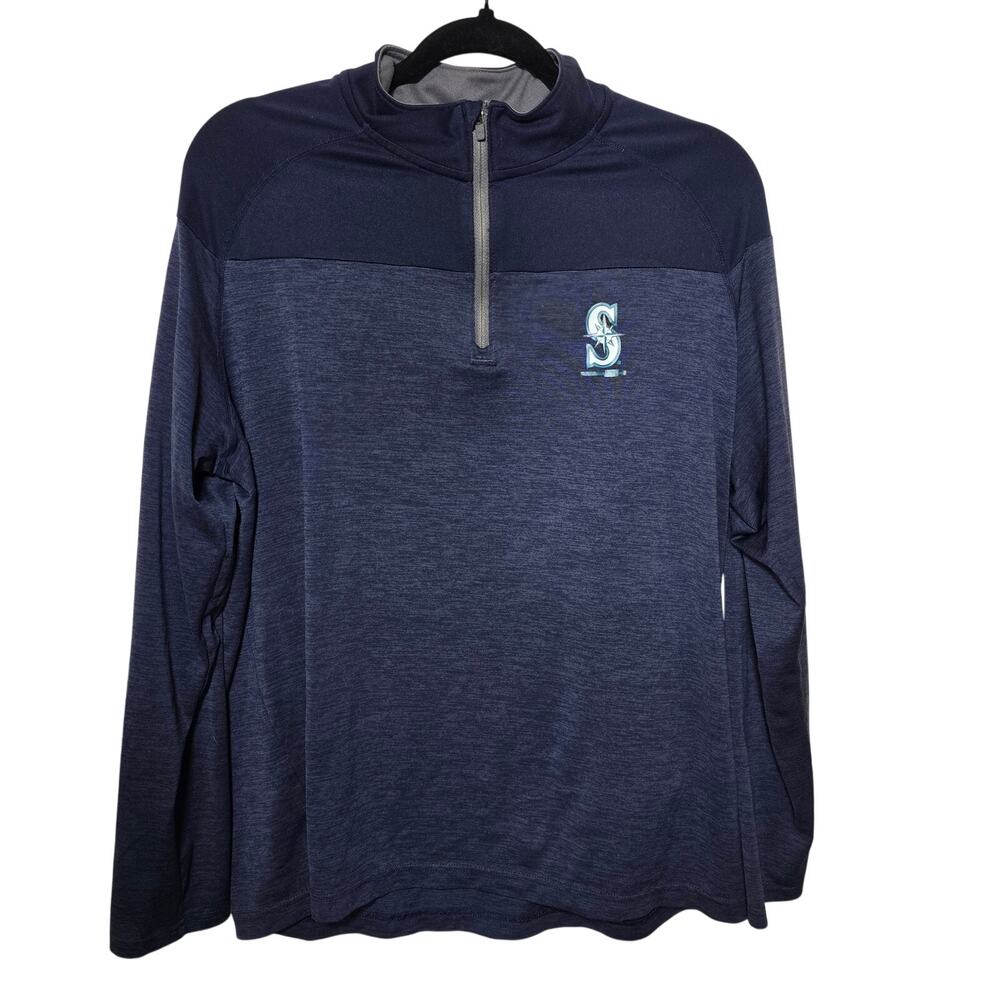 Under Armour Heatgear Seattle Mariners Long Sleeve 1/4 Zip Shirt Jacket Sz Large